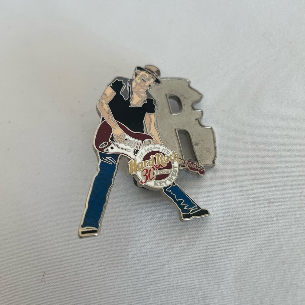 Hard Rock Bruce Springsteen Silver and Blue Guitarist Pin - Key West